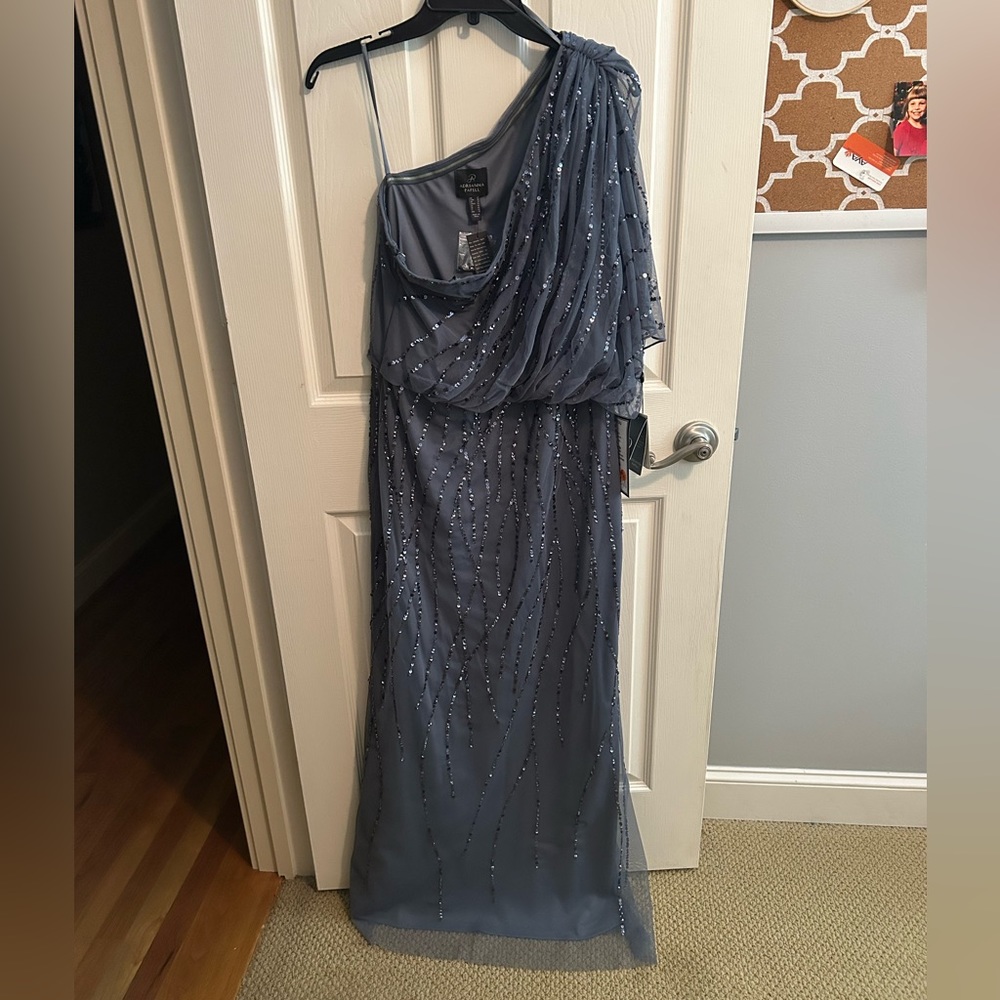 NWT Adrianna Papell long beaded gown dress. Size 14